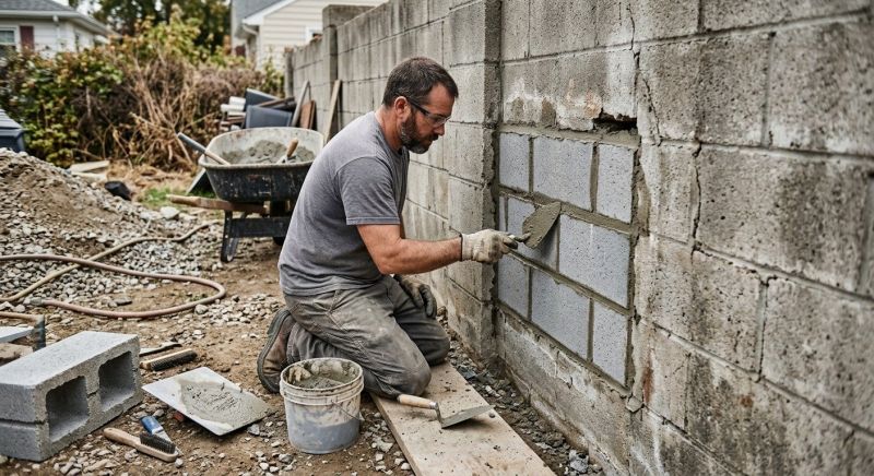 Cinder Block Wall Repair in Orange County, FL