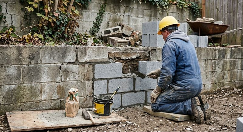 Cinder Block Wall Repair in Winter Park, FL