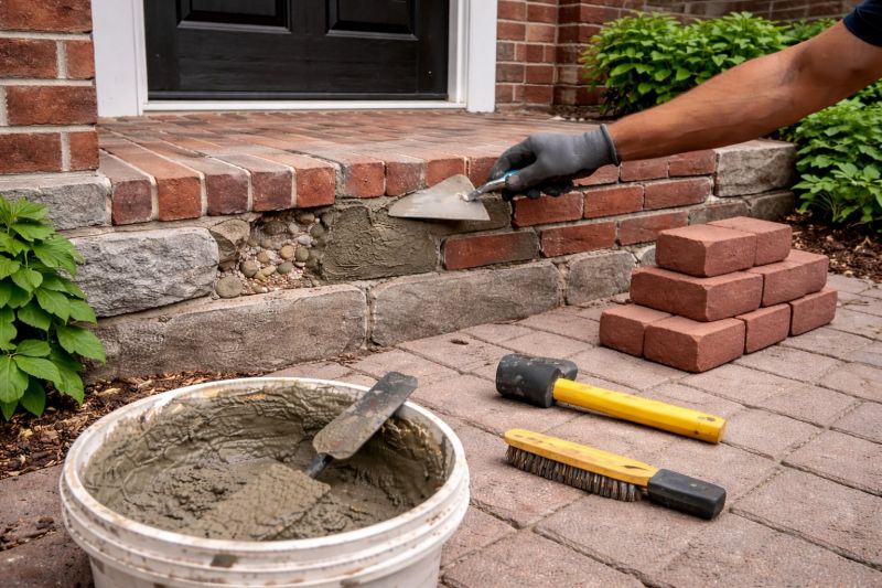 Entryway Brick Repair in Kissimmee, FL