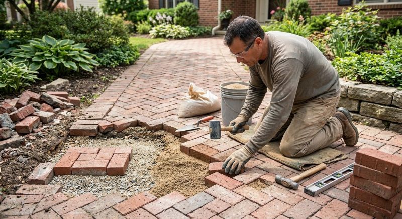 Entryway Brick Repair in Kissimmee, FL
