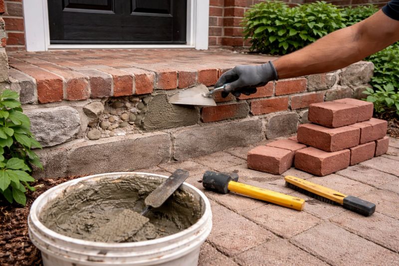 Entryway Brick Repair in Kissimmee, FL